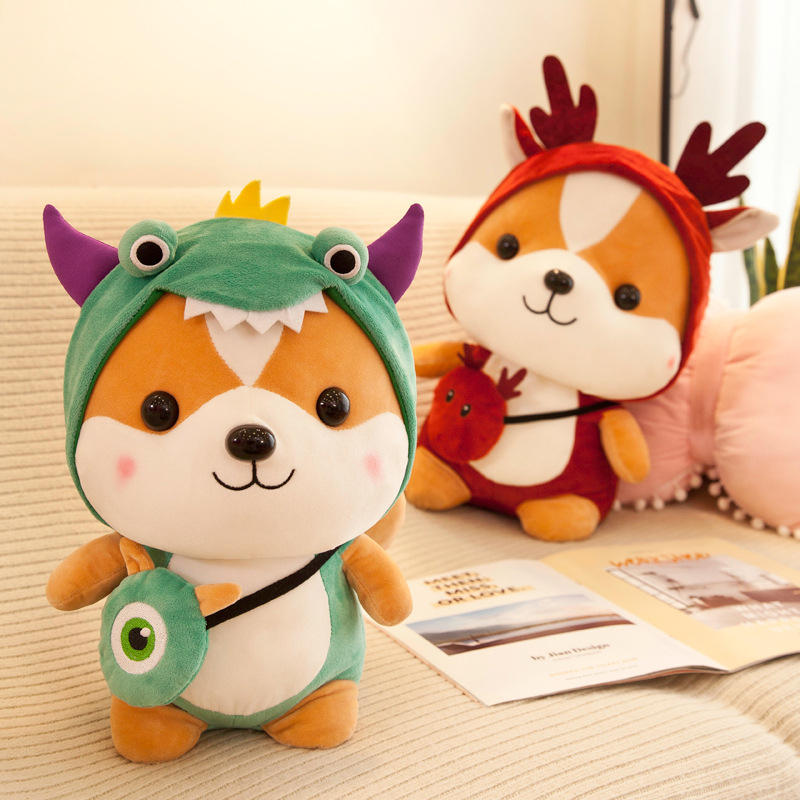 Gấu bông chó Shiba Cosplay Xinh Xắn 25cm, 45cm làm quà tặng cho bé cao cấp Vua Gấu Bông