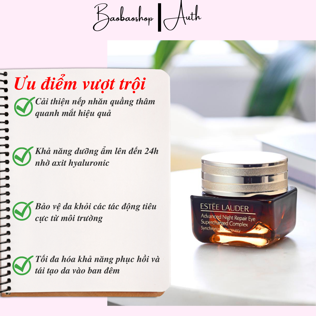Kem Dưỡng Mắt Estee Lauder Advanced Night Repair Eye Supercharged Complex 15ml - Sáng mắt đón mọi ngày mới