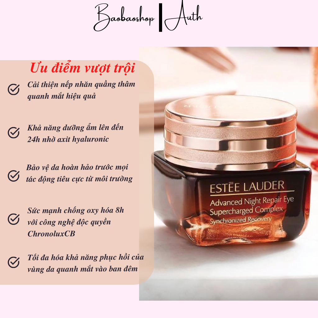 Kem Dưỡng Mắt Estee Lauder Advanced Night Repair Eye Supercharged Complex 15ml - Sáng mắt đón mọi ngày mới