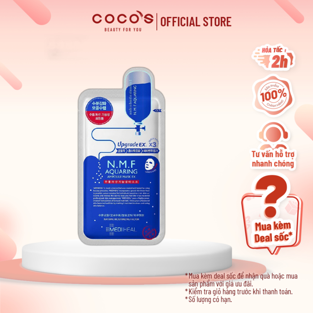 Mặt Nạ Cấp Ẩm Cho Da Mediheal N.M.F Aquaring Ampoule Mask Ex 27ml - N.M.F