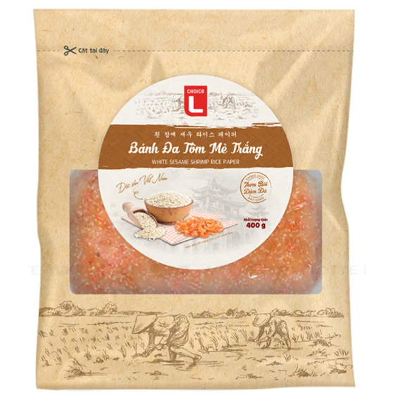 Bánh Đa Mè đen / Tôm Mè / Mè Dừa / Mè gạo lứt Choice L 400g - chính hãng