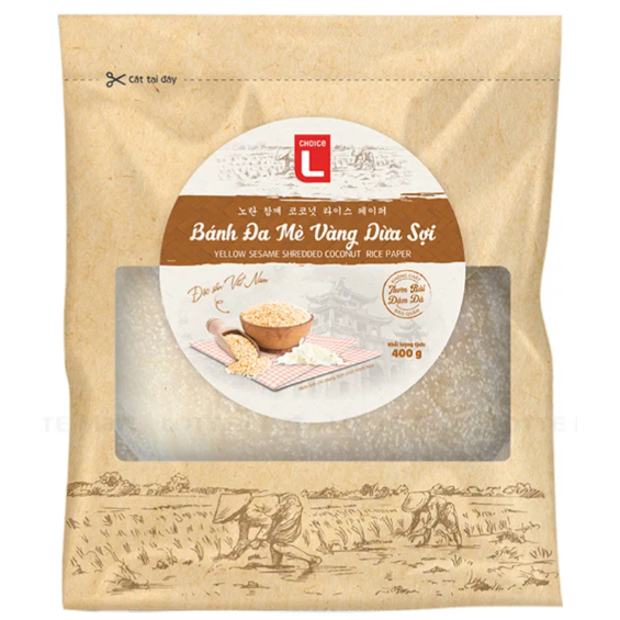 Bánh Đa Mè đen / Tôm Mè / Mè Dừa / Mè gạo lứt Choice L 400g - chính hãng