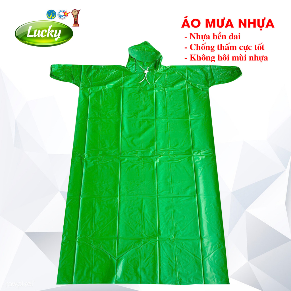 Áo mưa bít hông một người NHỰA CAO CẤP phủ chân không lo mưa ướt