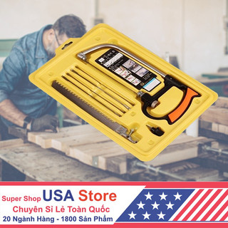 Bộ cưa tay đa năng gia đình - trọn bộ 6 lưỡi cưa + tay cầm - thủ công mỹ nghệ, cưa gỗ ,sắt, lọng, chỉ