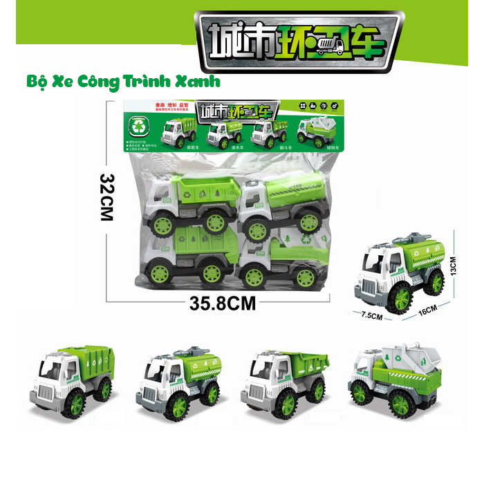 Túi Đồ Chơi Ô Tô Cho Bé Trai, Xe Công Trình, Xe Cần Cẩu Mini Cho Bé, Ô Tô Đồ Chơi Xe Chạy Đà