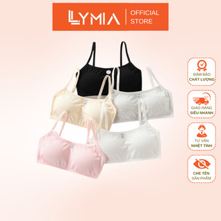 Áo lót nữ học sinh, áo bra học sinh LYMYA cotton gân tăm 6059