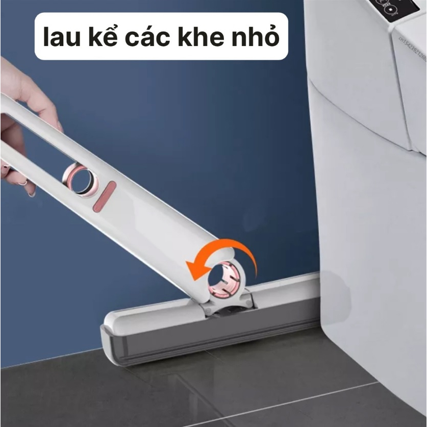 Cây lau cầm tay tự vắt, Chổi lau đa năng mini gấp gọn, bọt biểm siêu thấm hút