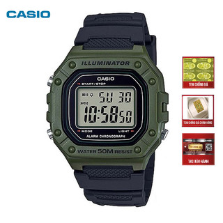 Đồng hồ điện tử nam Casio W-218H-3AVDF dây nhựa