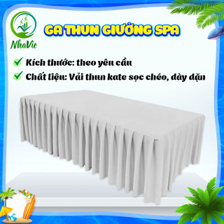 DRAP GA THUN GIƯỜNG SPA ⚡Freeship⚡Ga phủ giường nệm dành cho tiệm gội đầu, nối mi, thẩm mĩ, massa | IB SIZE KHÁC NT SHOP
