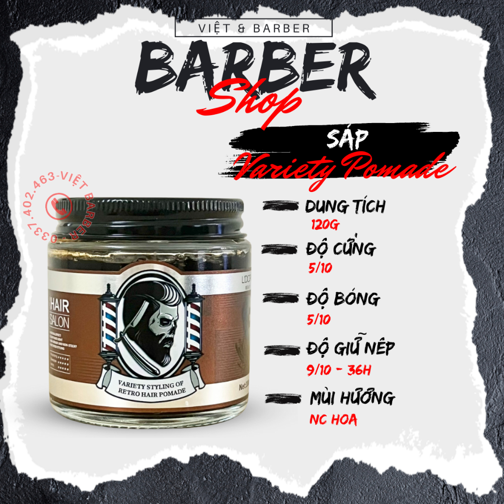 Combo gôm keo xịt tóc Variety,Gentleman và sáp wax tạo kiểu cho nam giới