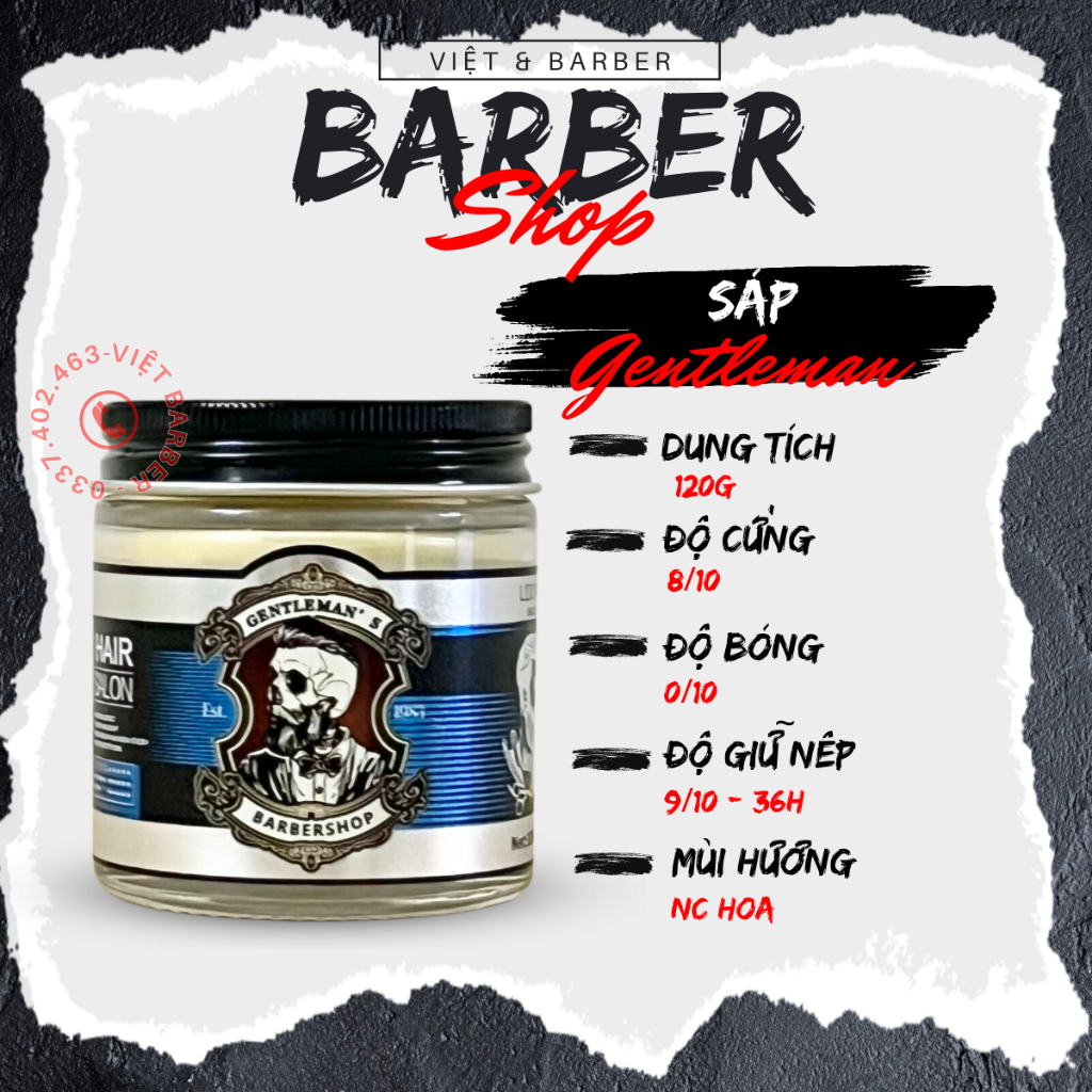 Combo gôm keo xịt tóc Variety,Gentleman và sáp wax tạo kiểu cho nam giới