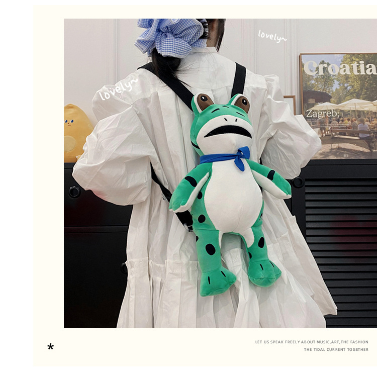 Balo chú ếch hót tren thời trang , túi đeo chéo ếch hồng siêu cute