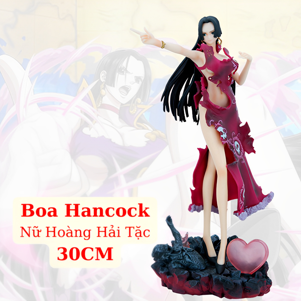 [Có LED] Mô Hình Boa Hancock Nữ Hoàng Hải Tặc 30CM - Mô hình One Piece Cao Cấp, Figure Mô Hình Anmie One Piece Luffy Vua