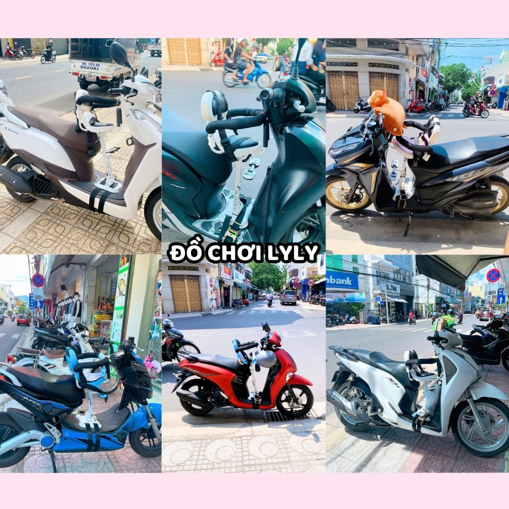 Ghế ngồi xe máy cho bé đa năng dùng hầu hết các dòng xe tay ga, xe đạp điện, xe máy điện