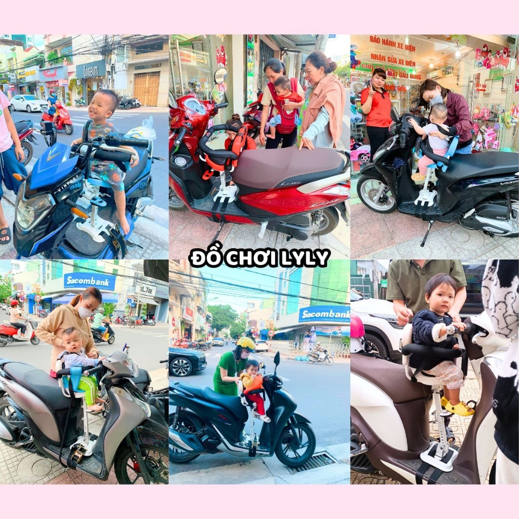 Ghế ngồi xe máy cho bé đa năng dùng hầu hết các dòng xe tay ga, xe đạp điện, xe máy điện