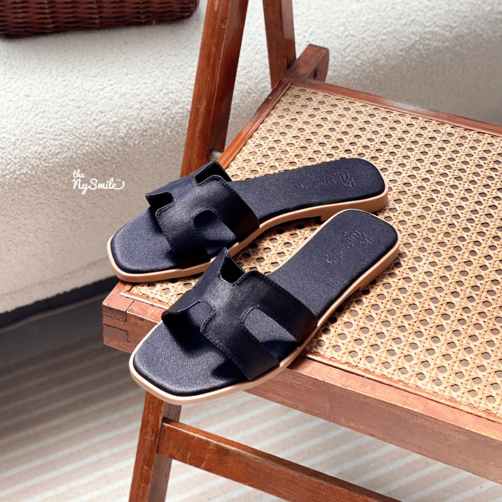 Dép nữ, quai  chất jeans đế chống trơn trượt - THENYSMILE - HIRO