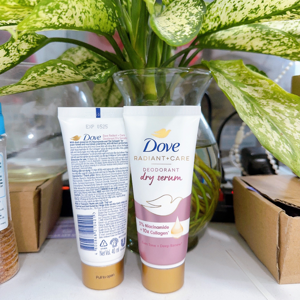Serum Ngăn Mùi Dove Deodorant Dry Serum 3% Niacinamide + 10X Collagen