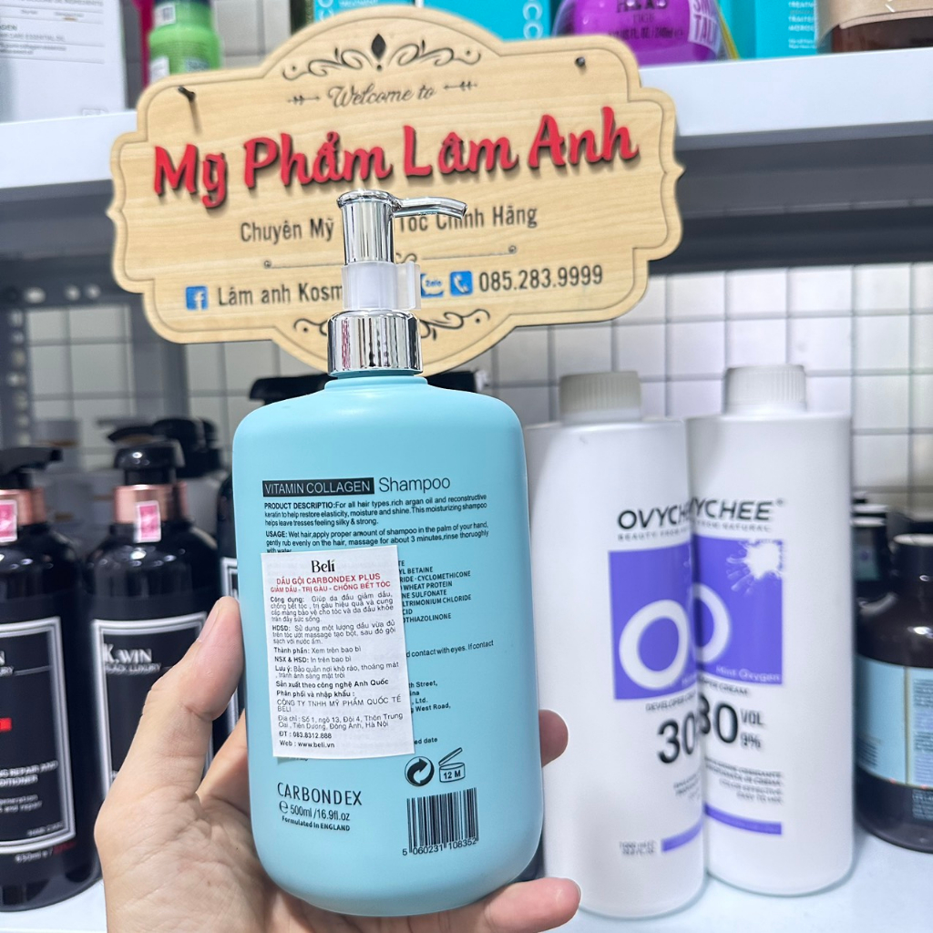 Dầu gội xả phục hồi LAMELAS-CARBONDEX, siêu mềm mượt - siêu lưu hương 500ml*2 - Cặp dầu gội lamelas