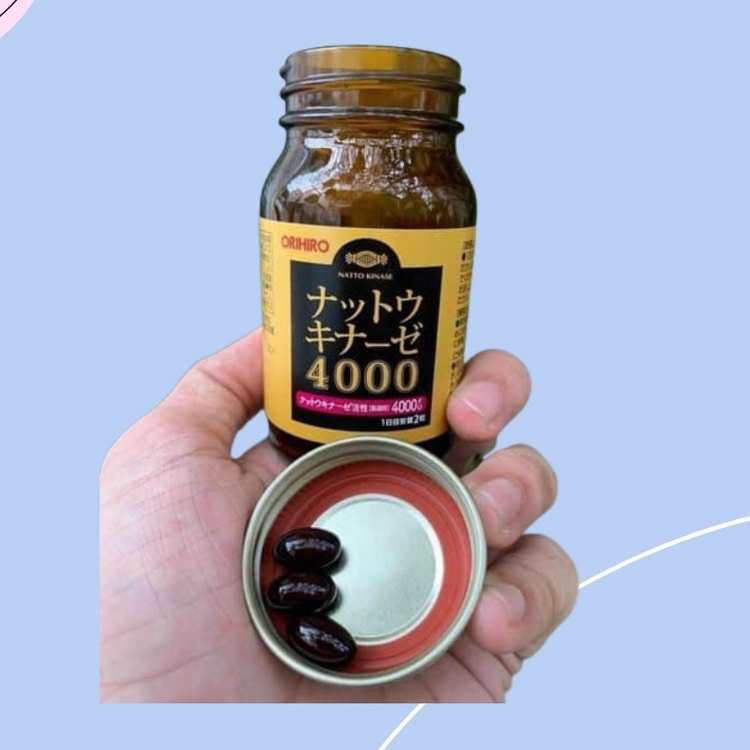Viên uống chống đột quỵ, tai biến Nattokinase 2000FU - 4000FU Orihiro Nhật Bản