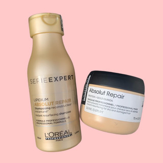 COMBO DẦU GỘI VÀ MẶT NẠ PHỤC HỒI TÓC 3 TÁC ĐỘNG LOREAL ABSOLUT