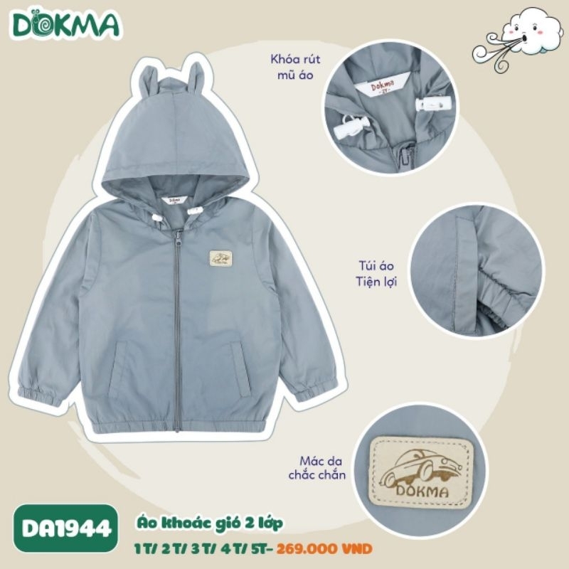 Áo khoác gió Dokma 1-5Y DA1944