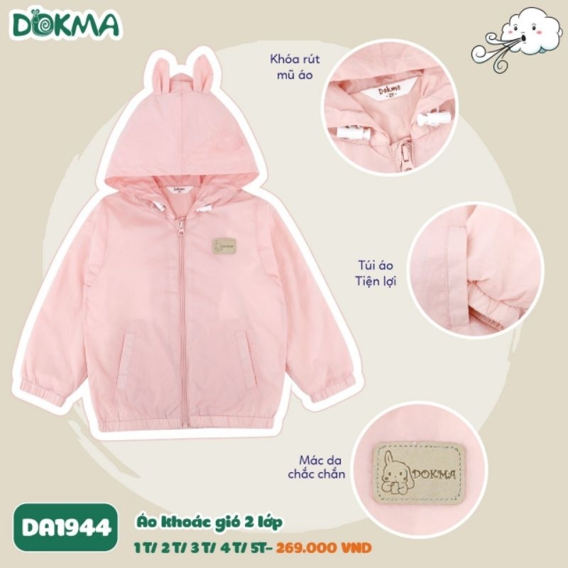 Áo khoác gió Dokma 1-5Y DA1944