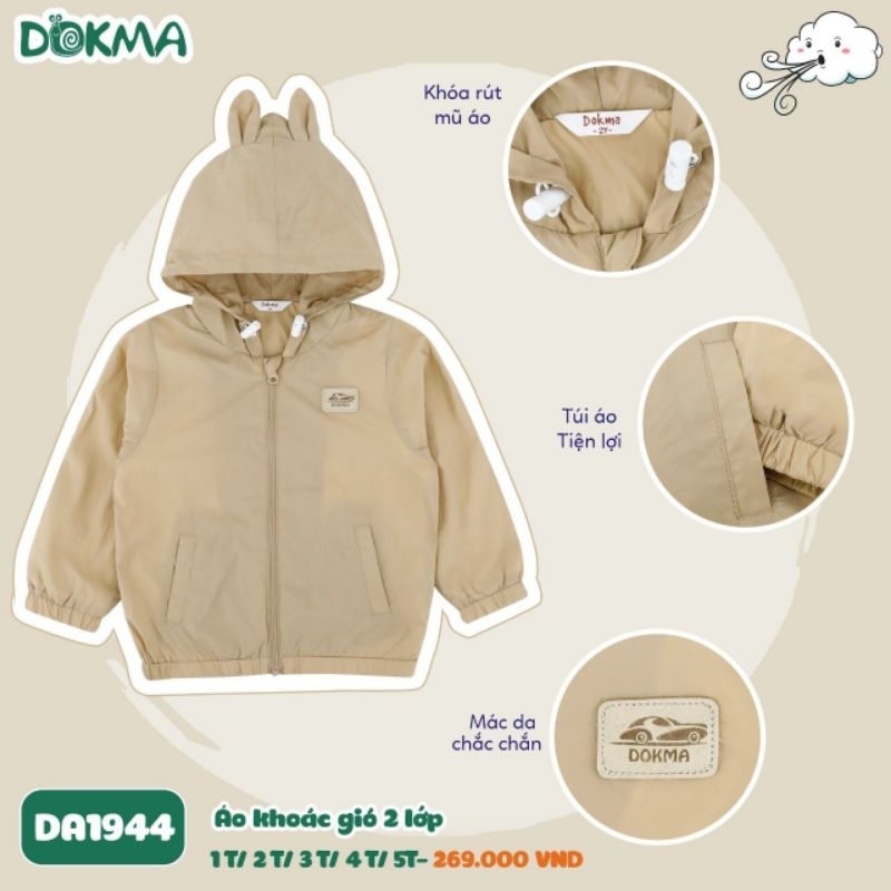 Áo khoác gió Dokma 1-5Y DA1944
