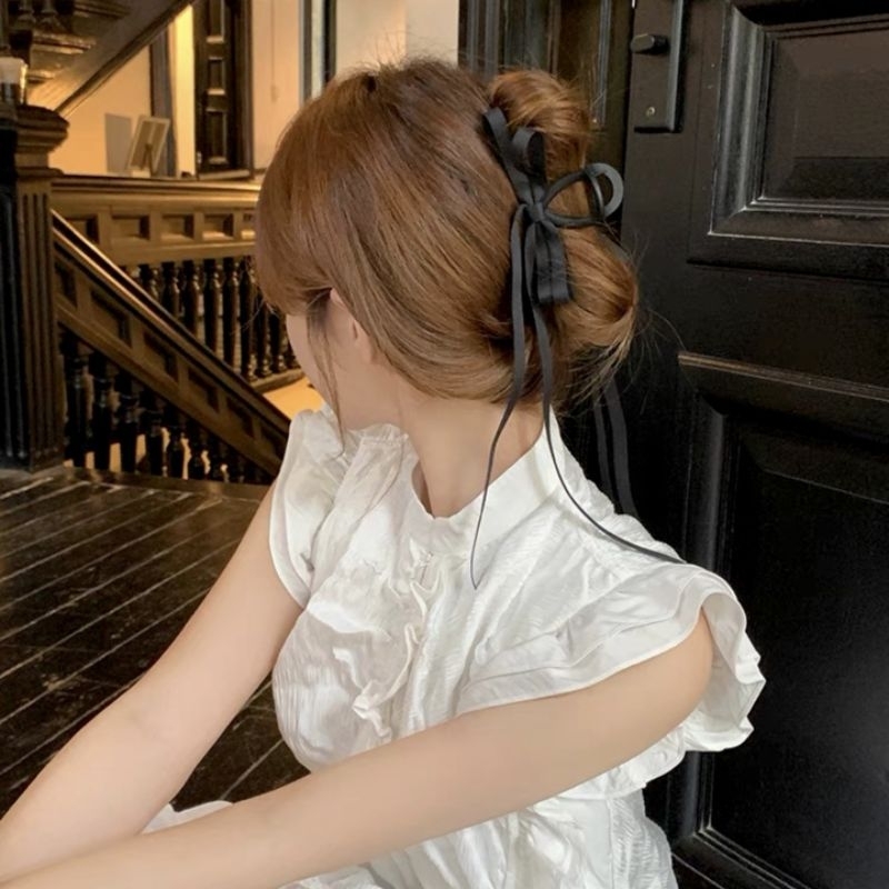 Kẹp Gắp Tóc Nơ Dài Màu Đen - KEP1596 - BCorner