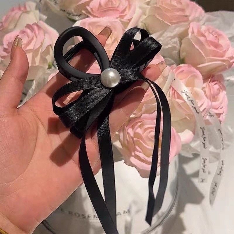 Kẹp Gắp Tóc Nơ Dài Màu Đen - KEP1596 - BCorner