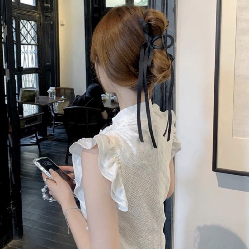 Kẹp Gắp Tóc Nơ Dài Màu Đen - KEP1596 - BCorner