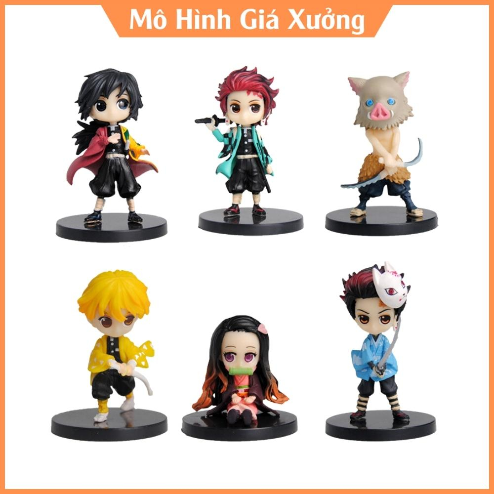 Mô hình đồ chơi - Bộ 6 Nhân Vật Lưỡi Quỷ - FIGURE ANIME - Kimetsu No Yaiba - No Box