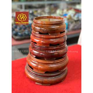 Đôn tròn gỗ để bát hương, tượng, ấm trà..Đế gỗ tròn(sai số 0.5cm)