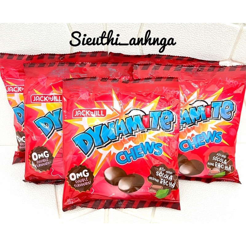 Kẹo Socola 3 Viên Dynamite Chews Hương bạc hà 125g