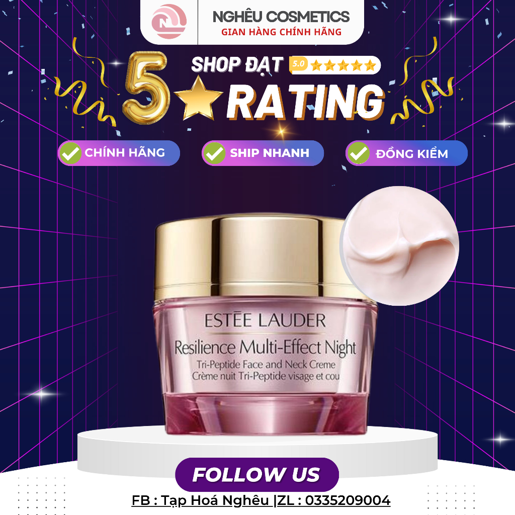 Kem Dưỡng Nâng Cơ Da Mặt Và Cổ Estee Lauder Resilience MultiEffect Night 15ML
