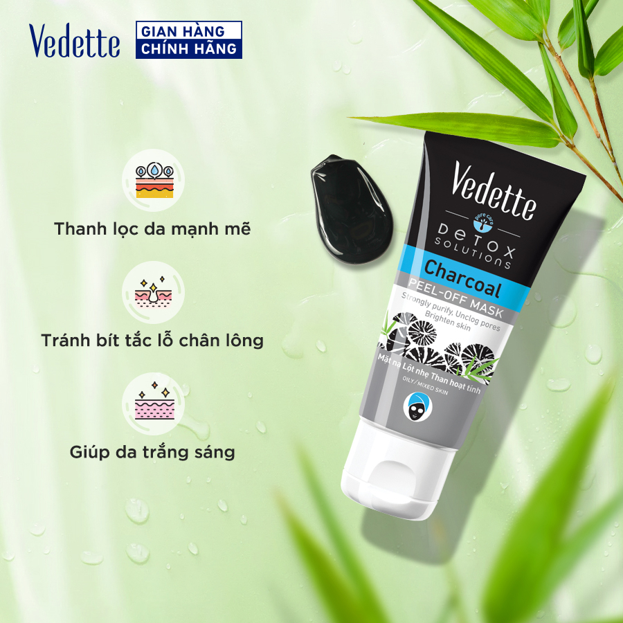 Mặt nạ lột nhẹ Vedette Than hoạt tính 50ml