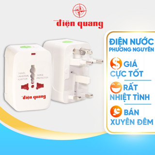 Ổ Cắm Du Lịch Điện Quang ĐQ ESK TV01 Chính Hãng - Ổ Điện Không Dây Thông Minh, Phù Hợp Nhiều Loại Chân, Có Cổng USB
