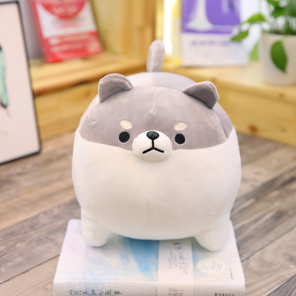 Gấu bông chó corgi béo tròn siêu mềm mịn làm gối ôm cao cấp Vua Gấu Bông