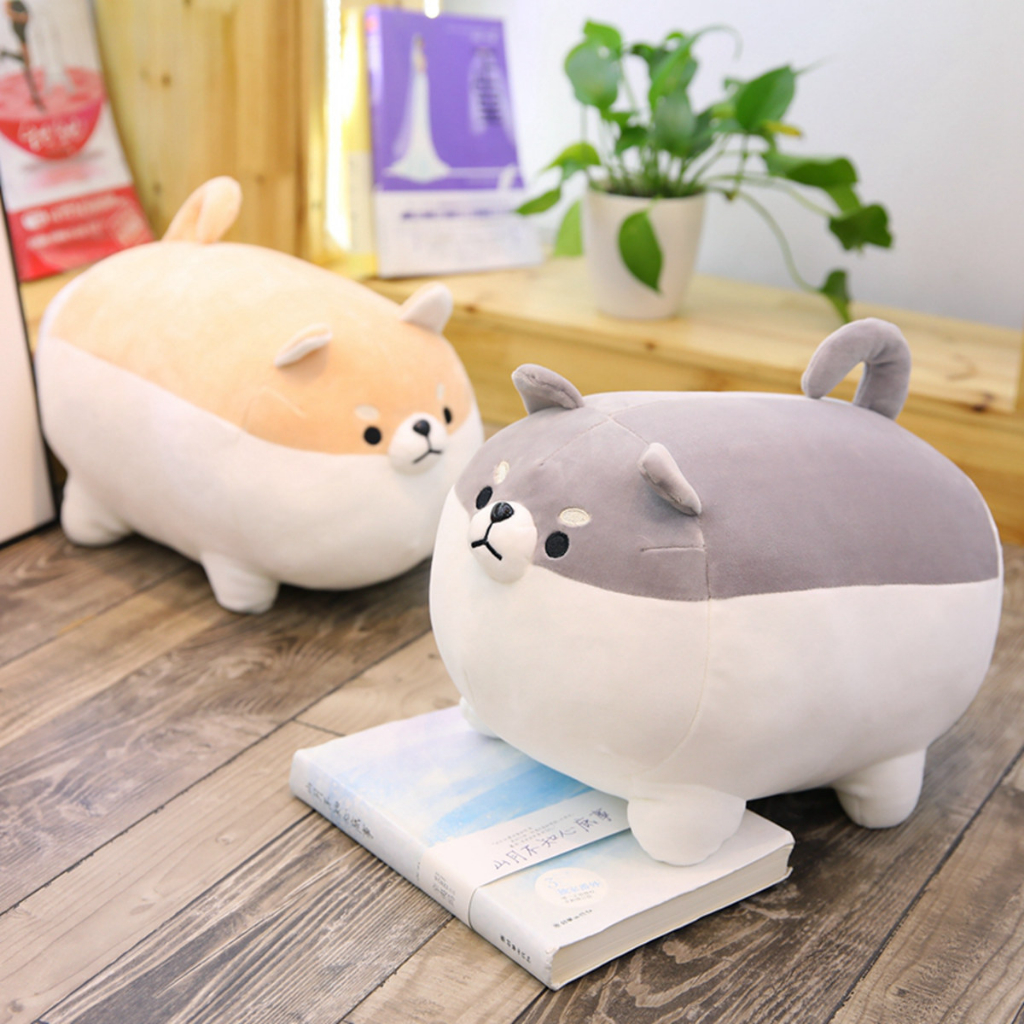 Gấu bông chó corgi béo tròn siêu mềm mịn làm gối ôm cao cấp Vua Gấu Bông