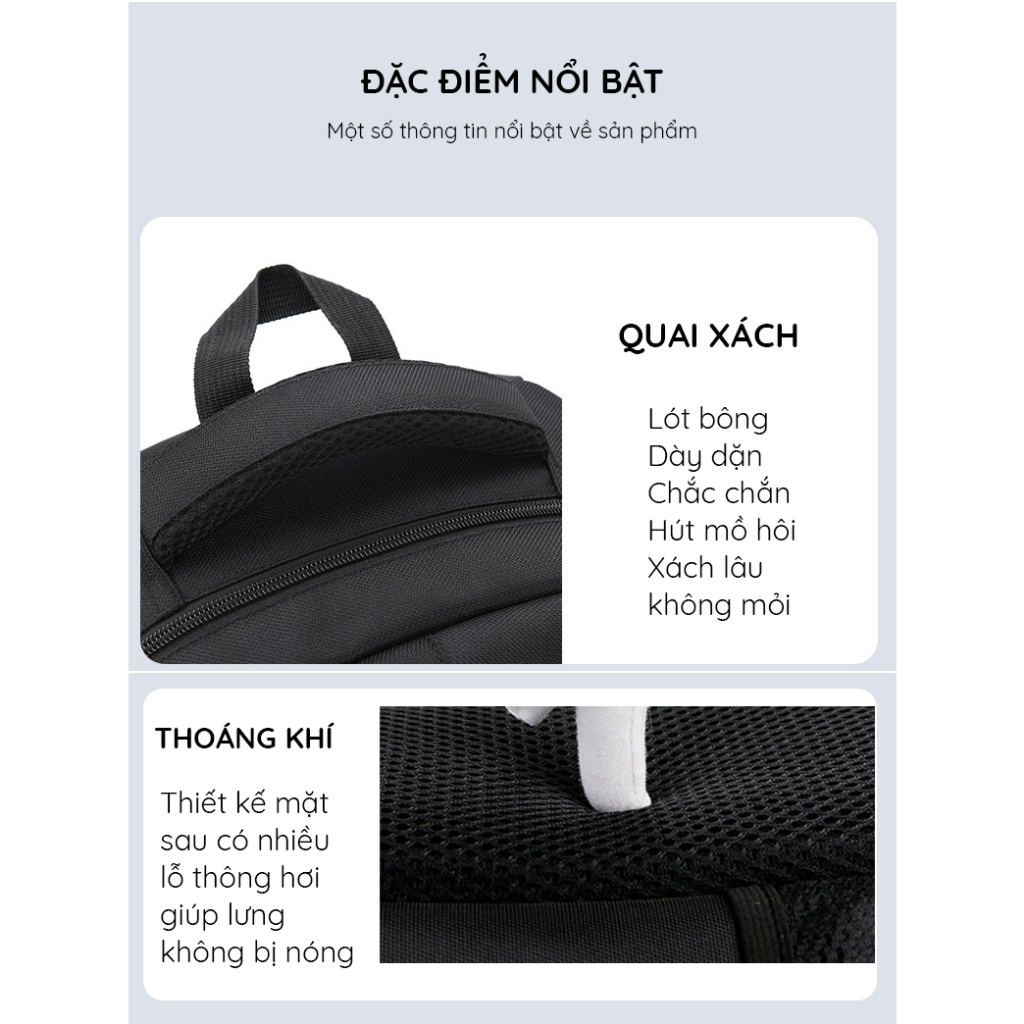 Balo nam balo nữ balo học sinh Balo sinh viên Balo đi học đi làm Balo du lịch vải chống thấm nước Daily Bags - MIKETA