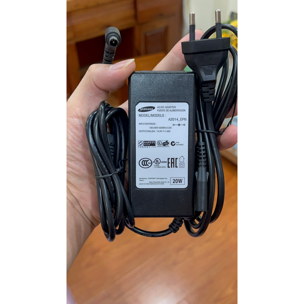 Dây nguồn màn hình LCD & LED Monitor samsung 14v 1.43a 20w chính hãng