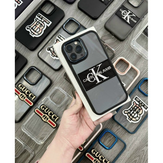 Ốp Iphone Viền Đen Nút Kim Loại Siêu Cấp