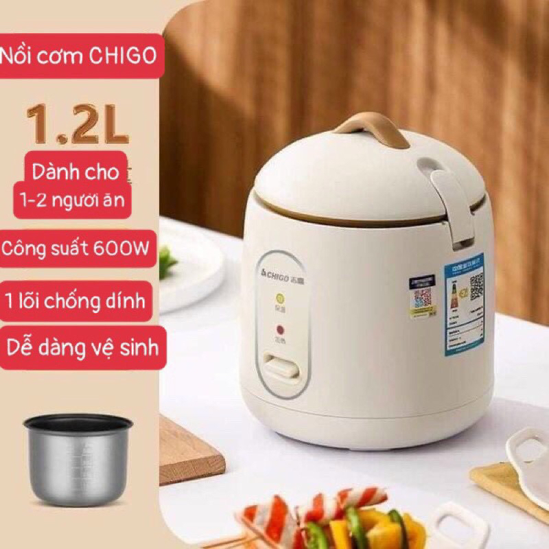 Nồi cơm CHIGO 1,2L ( sẵn 2 màu siêu hot)