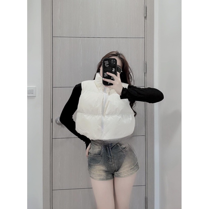 Áo phao croptop Quảng châu