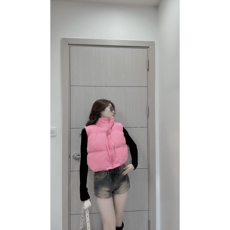 Áo phao croptop Quảng châu