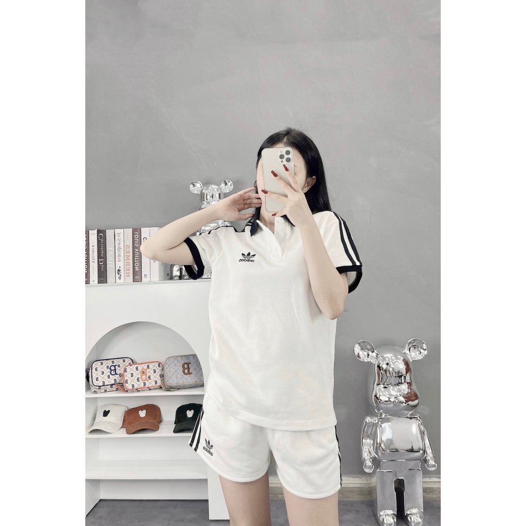 Áo Thun Polo Nam Nữ Thêu Logo A.DI.DAS Cổ Bẻ Tay Ngắn Vải Mềm Và Thoáng Mát