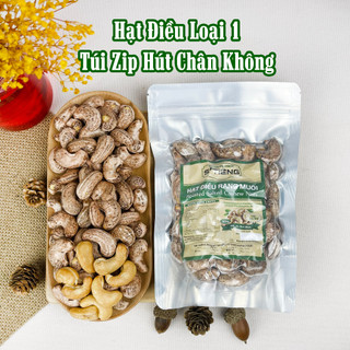 500Gr Hạt Điều Rang Muối STiêng Nguyên Hạt Túi Zip Hút Chân Không