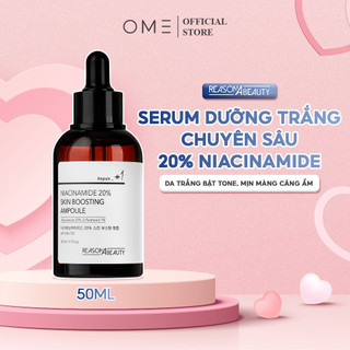  Serum Dưỡng Trắng Chuyên Sâu Thu Nhỏ Lỗ Chân Lông Cân Bằng Bã Nhờn Làm Sáng Da Niacinamide 20% ReasonAbeauty 50ml 