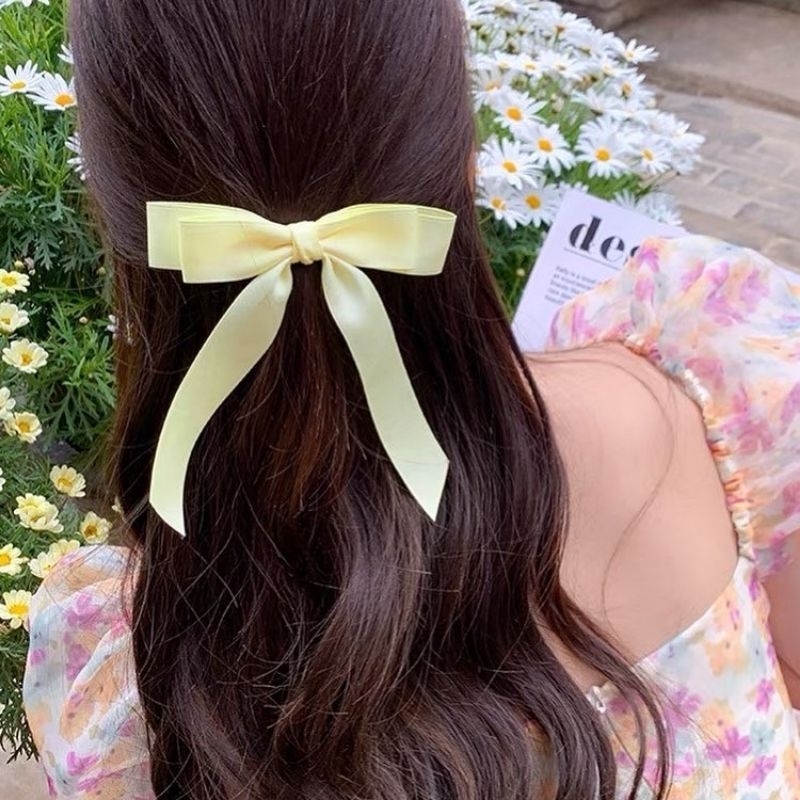 Kẹp Tóc Bấm Nơ Lụa 2 Tầng Nữ Tính - KEP1597 - BCorner