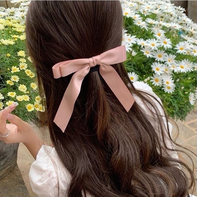 Kẹp Tóc Bấm Nơ Lụa 2 Tầng Nữ Tính - KEP1597 - BCorner