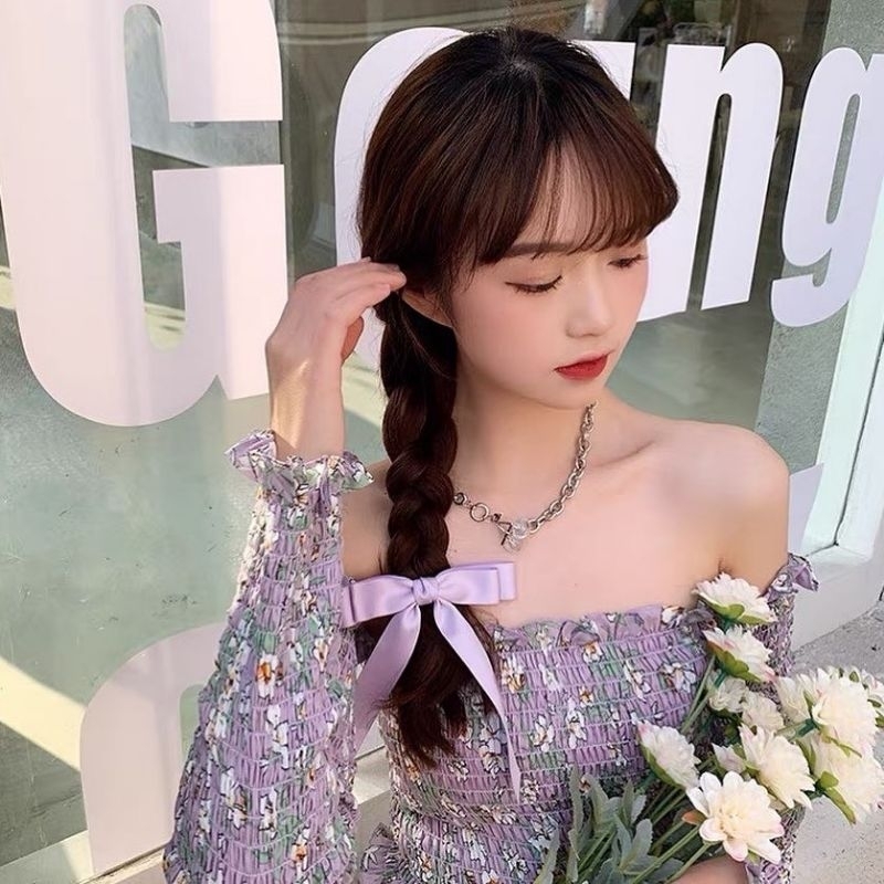 Kẹp Tóc Bấm Nơ Lụa 2 Tầng Nữ Tính - KEP1597 - BCorner